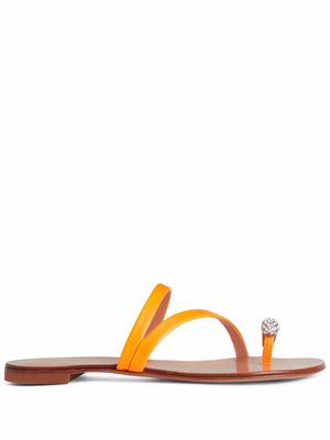 Giuseppe Zanotti claquettes Hillary Ring - Orange