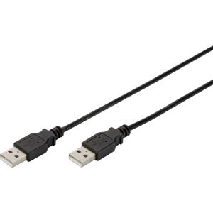 Digitus USB-kabel USB 2.0 USB-A stekker, USB-A stekker 1.00 m Zwart AK-300101-010-S