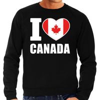 I love Canada supporter sweater / trui zwart voor heren 2XL  -