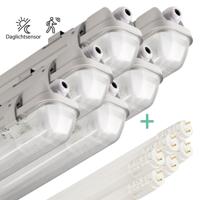 6 PACK - LED's Light LED TL lamp met sensor 150 cm - Bewegingssensor en nachtsensor - Waterdicht - 3100 lm