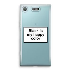 Black is my happy color: Sony Xperia XZ1 Compact Transparant Hoesje