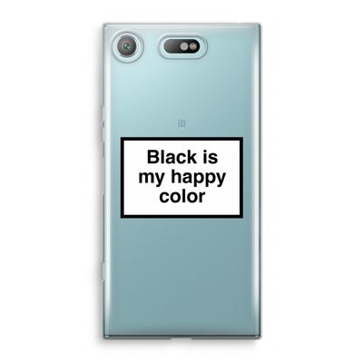 Black is my happy color: Sony Xperia XZ1 Compact Transparant Hoesje