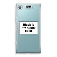 Black is my happy color: Sony Xperia XZ1 Compact Transparant Hoesje