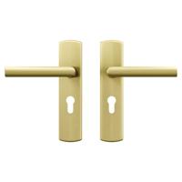 AXA AXA Curve klik deurkruk Milan op schild profielcilindergat 55mm - aluminium/goud