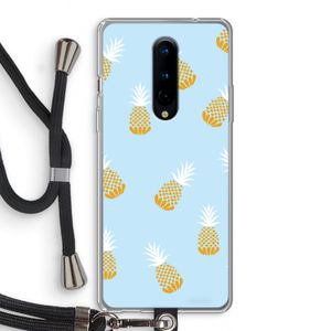 Ananasjes: OnePlus 8 Transparant Hoesje met koord