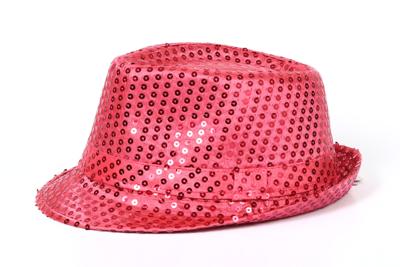 Paillettenhoed pink