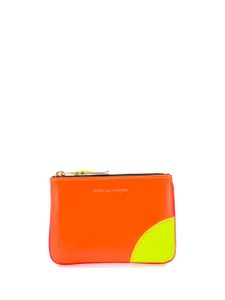 Comme Des Garçons Wallet portefeuille en cuir à design colour block - Orange