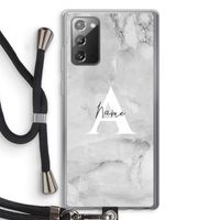 Ivory Marble: Samsung Galaxy Note 20 / Note 20 5G Transparant Hoesje met koord