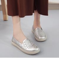 Geborduurd ademend wearable wild casual schoenen voor vrouwen (kleur: goud maat: 36)