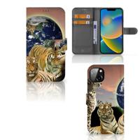 iPhone 14 Plus | Telefoonhoesje | Met pasjeshouder | Roofdieren