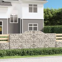 VidaXL Schanskorven 7 st gewelfd 300x50x120/140 cm ijzer - thumbnail