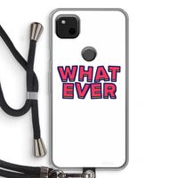 Whatever: Pixel 4a Transparant Hoesje met koord