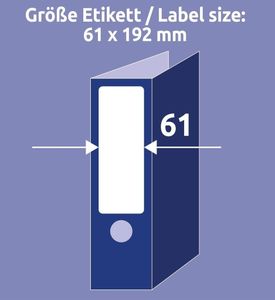 Avery-Zweckform Ordneretiketten L4761-25 61 x 192 mm Papier Wit Permanent hechtend 120 stuk(s)