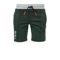 COMMON HEROES slim fit sweatshort Bowy met printopdruk donkergroen - thumbnail