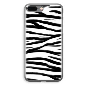 Zebra pattern: iPhone 8 Plus Transparant Hoesje