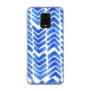 Blauwe pijlen: Xiaomi Redmi Note 9 Pro Transparant Hoesje