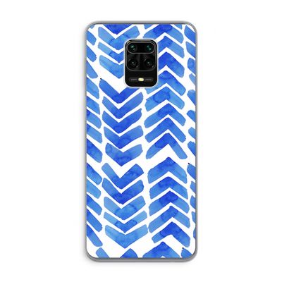 Blauwe pijlen: Xiaomi Redmi Note 9 Pro Transparant Hoesje