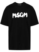 MSGM t-shirt en coton à logo imprimé - Noir