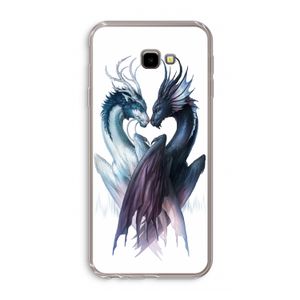 Yin Yang Dragons: Samsung Galaxy J4 Plus Transparant Hoesje