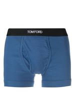 TOM FORD boxer en coton à taille logo - Bleu - thumbnail