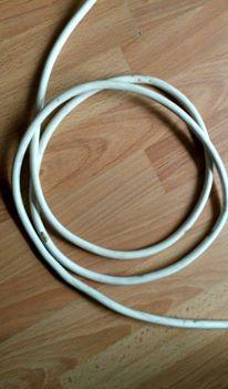 Witte kabel per meter geaard - Warentuin mix