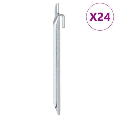 VidaXL Tentharingen 24 st v-vormig ø20 mm 24 cm gegalvaniseerd staal