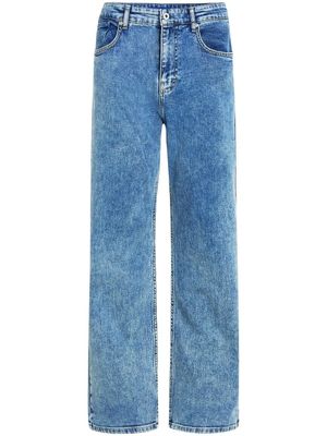 Karl Lagerfeld Jeans jean droit à taille mi-haute - Bleu