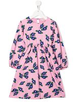 Weekend House Kids. robe fleurie à manches longues - Rose