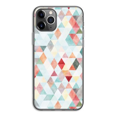 Gekleurde driehoekjes pastel: iPhone 11 Pro Transparant Hoesje