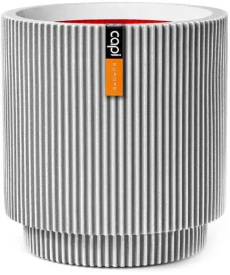 Capi nature groove nl cilinder bloempot 44x46 cm ivoor