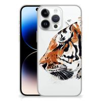 Smartphone hoesje iPhone 14 Pro Max Watercolor Tiger