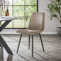 LifestyleFurn Eetkamerstoel 'Salim' Rib, kleur Zand