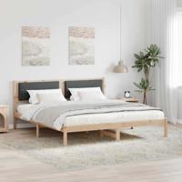 Bedframe Donkergrijs 180 x 200 cm Massief grenenhout