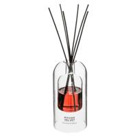 Geurstokjes in luxe glazen houder - Rood Fruit - 150 ml - geurverspreider - interieurparfum