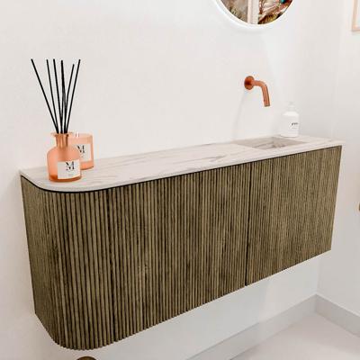 Toiletmeubel Mondiaz Joya Dlux | 101.6 cm | Meubelkleur Dusk | Faye wastafel Nata Wasbak Rechts | Zonder kraangat(en)