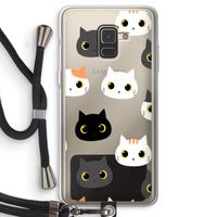 Katten: Samsung Galaxy A8 (2018) Transparant Hoesje met koord