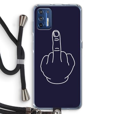F**k U: Motorola Moto G9 Plus Transparant Hoesje met koord