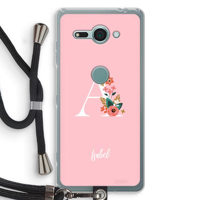 Pink Bouquet: Sony Xperia XZ2 Compact Transparant Hoesje met koord
