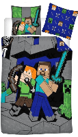 Minecraft Dekbedovertrek 140 x 200 cm - polykatoen