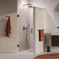 Brauer Void - Nisdeur - Helder Glas - 80 x 200 cm - Omkeerbaar - incl. Glascoating - PVD Gunmetal Geborsteld