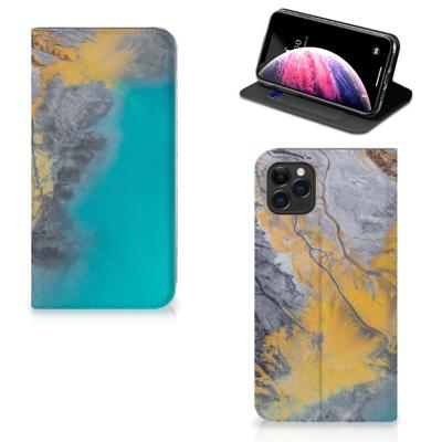 Apple iPhone 11 Pro Max | Standcase | Marble Blue Gold