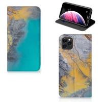 Apple iPhone 11 Pro Max | Standcase | Marble Blue Gold
