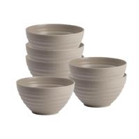 Plasticforte Soepkommen - 6x - D15 x H8 cm - taupe - kunststof - onbreekbaar - servies Plasticforte Soepkommen - 6x - D15 x H8 cm - taupe - kunststof - onbreekbaar - servies
