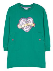 Marc Jacobs Kids robe-sweat à logo imprimé - Vert