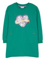 Marc Jacobs Kids robe-sweat à logo imprimé - Vert