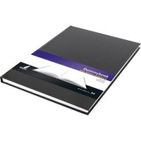 Notitieboek zwart met harde kaft en blanco papier A4 formaat - Schetsboeken - thumbnail