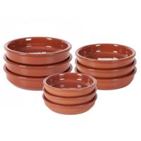 Tapas schaaltjes Zaragossa -18-14-10 cm - 9x stuks - hapjes serveerschalen - borden - bakjes - thumbnail