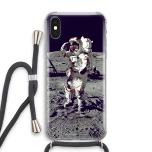 Spaceman: iPhone X Transparant Hoesje met koord