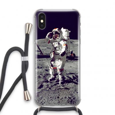 Spaceman: iPhone X Transparant Hoesje met koord