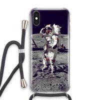 Spaceman: iPhone X Transparant Hoesje met koord